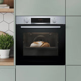 Bosch Series 4 HQA574BS3B (94) Electric Single Oven with Pyrolytic Self Cleaning in Stainless Steel - (Ex display) - HW182523