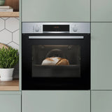 Bosch Series 4 HQA534BS3B Built In Electric Single Oven with added Steam Function in Stainless Steel - A+ Rated - (Ex Display) - HW182154-02