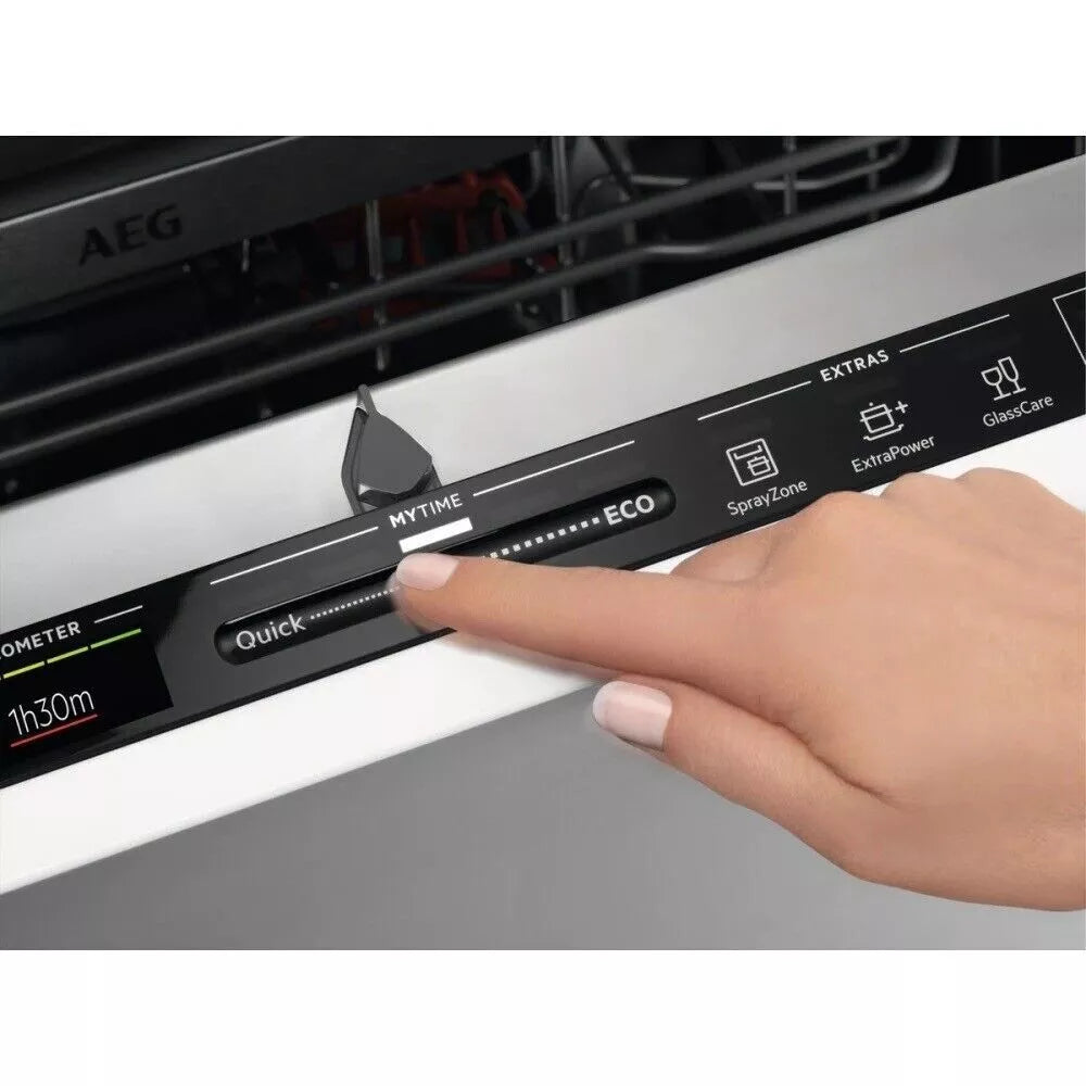 AEG FSB42607Z (87) Air Dry 3000 Fully Integrated Built In Dishwasher - Black Control Panel with Sliding Door Fixing Kit - (Ex Display Graded) - HW182187 - MANAGERS SPECIAL PRICE £287.20
