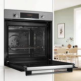 Bosch Series 4 HQA574BS3B (94) Electric Single Oven with Pyrolytic Self Cleaning in Stainless Steel - (Ex display) - HW182523