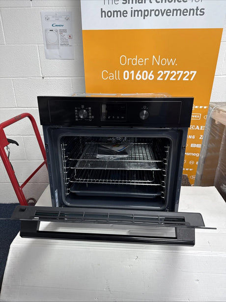 AEG 3000 BEX535A61B (45) AirFry Aqua Clean Enamel Built In Electric Single Oven in Stainless Steel - A+ Rated - (Graded) - HW182445