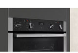 Neff N50 U1ACE2HN0B (10) Built-In Electric Double Oven in Stainless Steel - A Rated from HomeWise Appliances stock photo close up of the LED display and control panel 